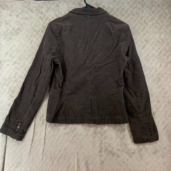 J Crew Womens 6 Corduroy Blazer Jacket Dark Brown Button Front 100% Cotton - Picture 11 of 15